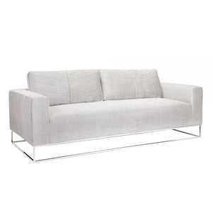 Franklin Sofa Grey Velvet - stylish seating for your home | Image 8 | InSTYLE Home & Rugs