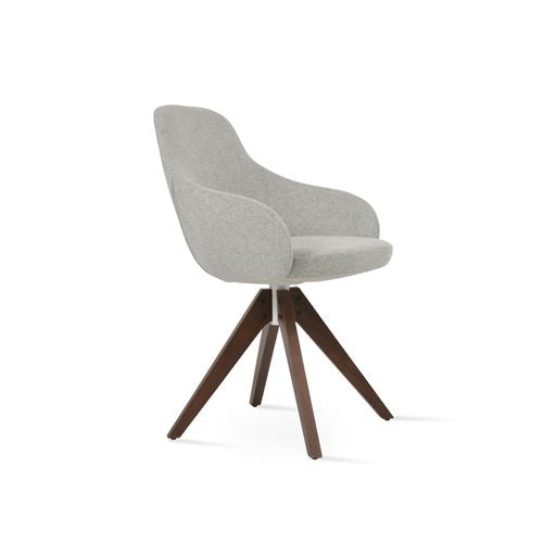 Gazel Arm Pyramid Swivel Chair - comfortable seating for dining and office spaces | Image 1 | InSTYLE Home & Rugs
