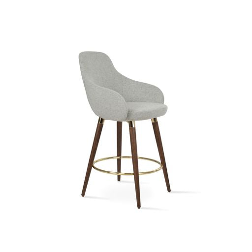 Gazel Arm Wood Stools - available in various heights | Image 1 | InSTYLE Home & Rugs