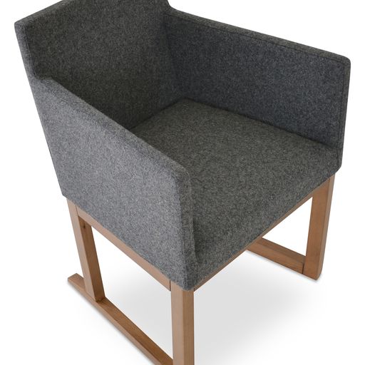 Harput Sled Wood Chair - comfortable seating for dining and office spaces | Image 1 | InSTYLE Home & Rugs