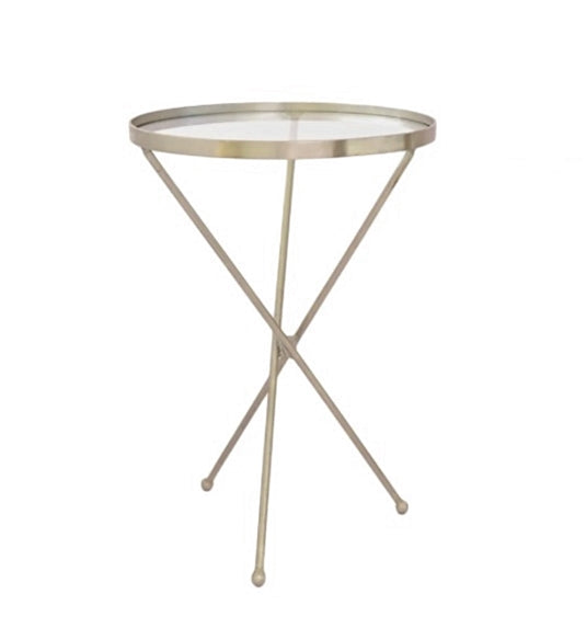 Karlsson Antique Nickel Accent Table - chic accent table for contemporary home interiors | Image 2 | InSTYLE Home & Rugs