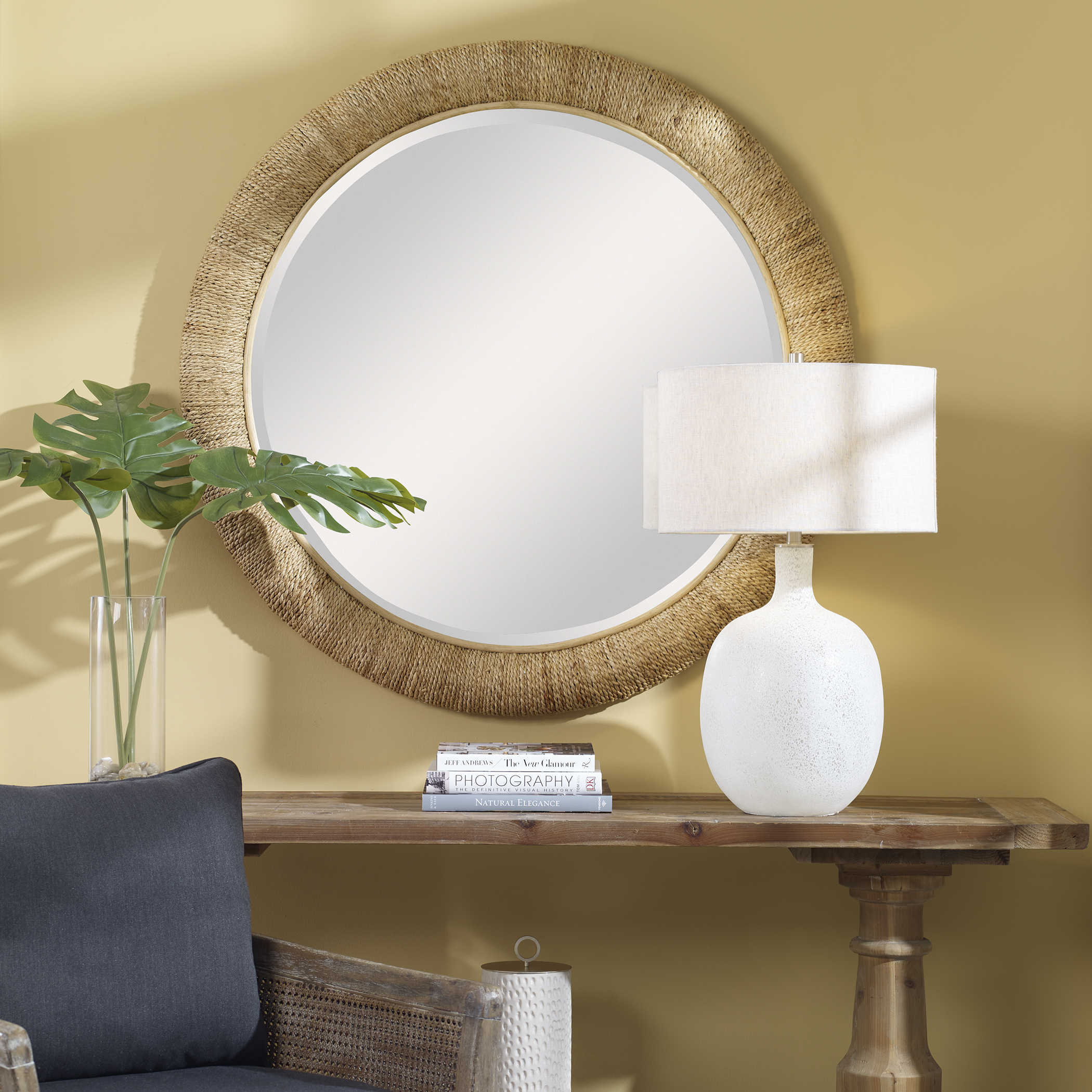 MARINER ROUND MIRROR - perfect for enhancing light and creating a sense of space | Image 1 | InSTYLE Home & Rugs