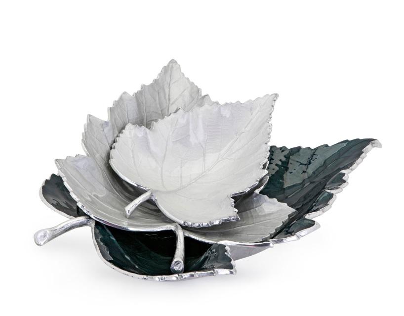 Macee Enamel Decorative Leaf Trays - Set of 3 - www.instylehome.ca