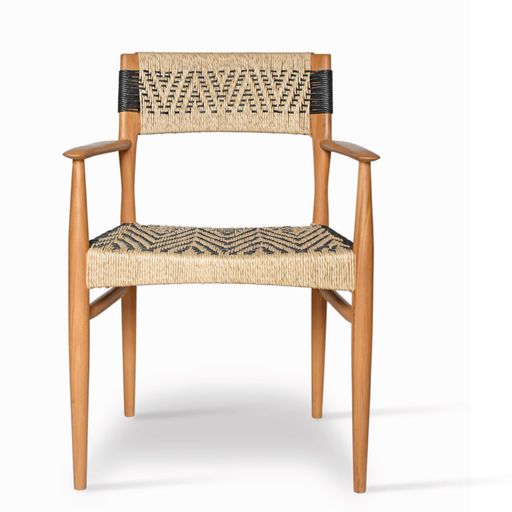 Milazzo Teak Armchair - upholstered armchair with padded comfort | Image 2 | InSTYLE Home & Rugs