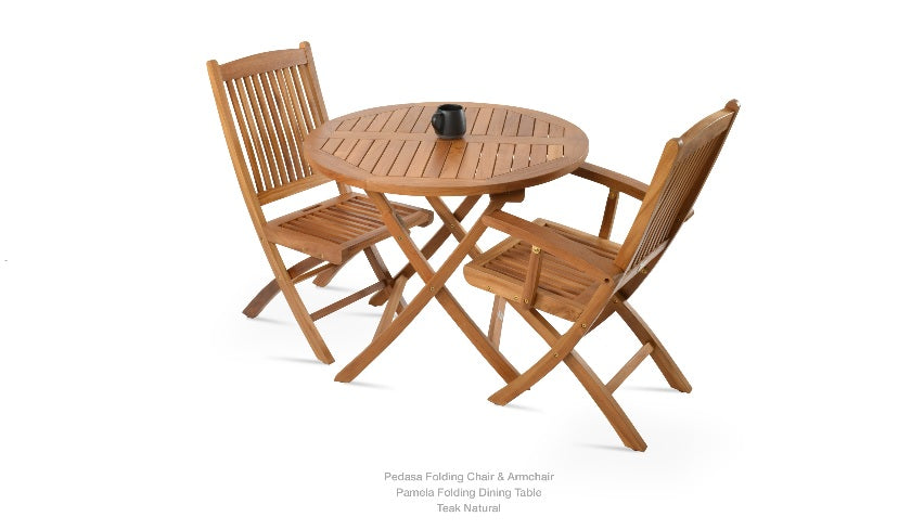 Pamela Teak Folding Round Dining Table - comfortable dining experience | Image 1 | InSTYLE Home & Rugs