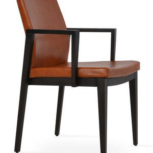 Pasha Wood Arm Chair - durable construction for long-lasting use | Image 1 | InSTYLE Home & Rugs