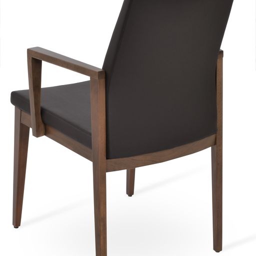 Pasha Wood Arm Chair - durable construction for long-lasting use | Image 2 | InSTYLE Home & Rugs