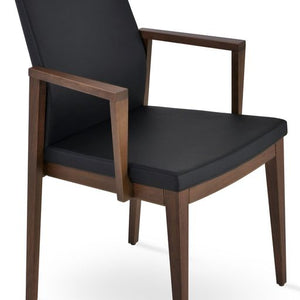 Pasha Wood Arm Chair - durable construction for long-lasting use | Image 4 | InSTYLE Home & Rugs