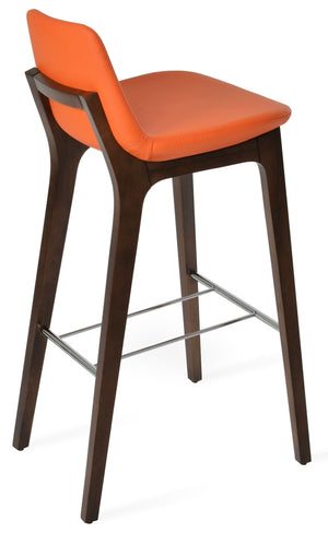 Pera Wood Handle Back Stool - perfect for small spaces | Image 3 | InSTYLE Home & Rugs