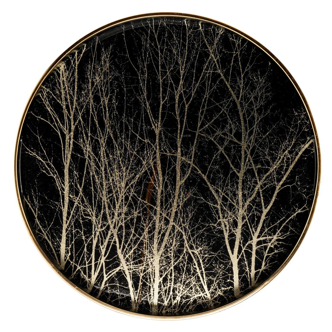 Savoy Gold Trim 2 Piece Round Tray Set - perfect for serving or as a decorative centerpiece | Image 2 | InSTYLE Home & Rugs