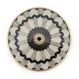 Savoy Gold Trim 4 Piece Round Coaster Set - stylish home accessories to complete your decor | Image 3 | InSTYLE Home & Rugs