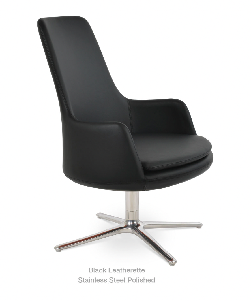 Dervish Oval Swivel High Back - available in various fabrics and designs to suit your style | Image 1 | InSTYLE Home & Rugs