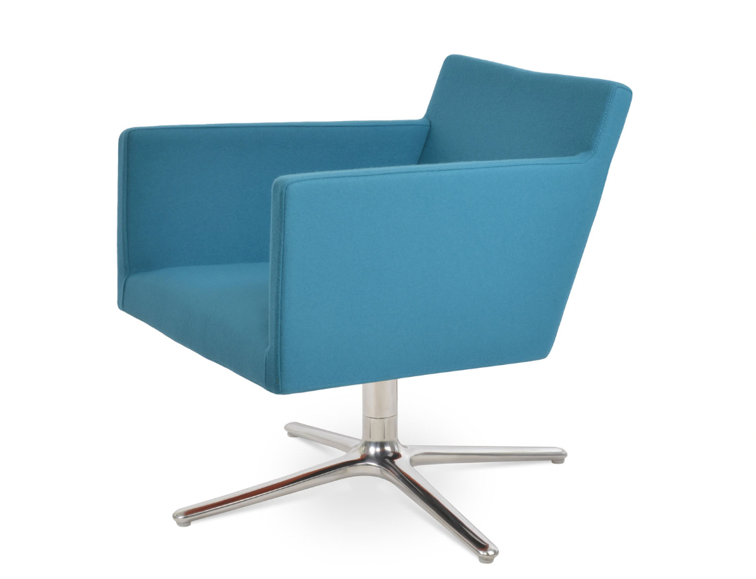 Harput Oval Swivel Lounge - modern accent armchair for stylish interiors | Image 1 | InSTYLE Home & Rugs