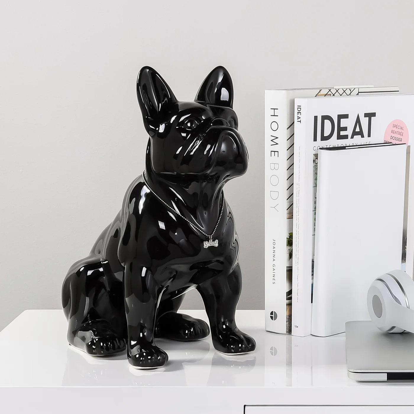 Sitting Ceramic French Bulldog - decor accents and accessories for every room | Image 2 | InSTYLE Home & Rugs