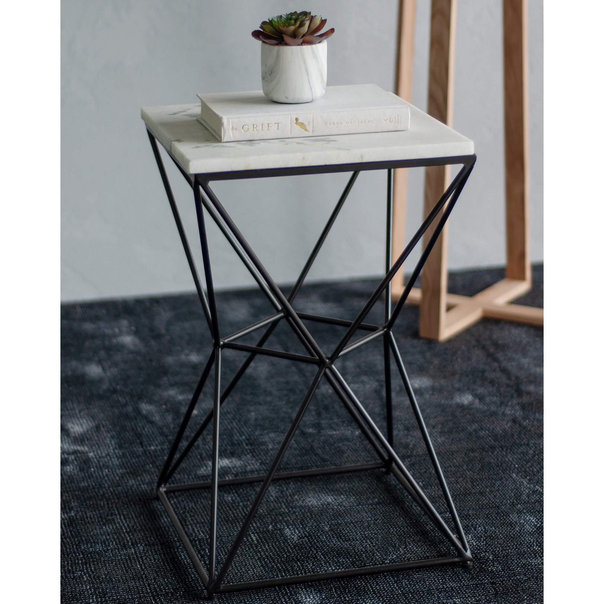 Symmetry End Table - small accent table with storage for a clutter-free space | Image 2 | InSTYLE Home & Rugs