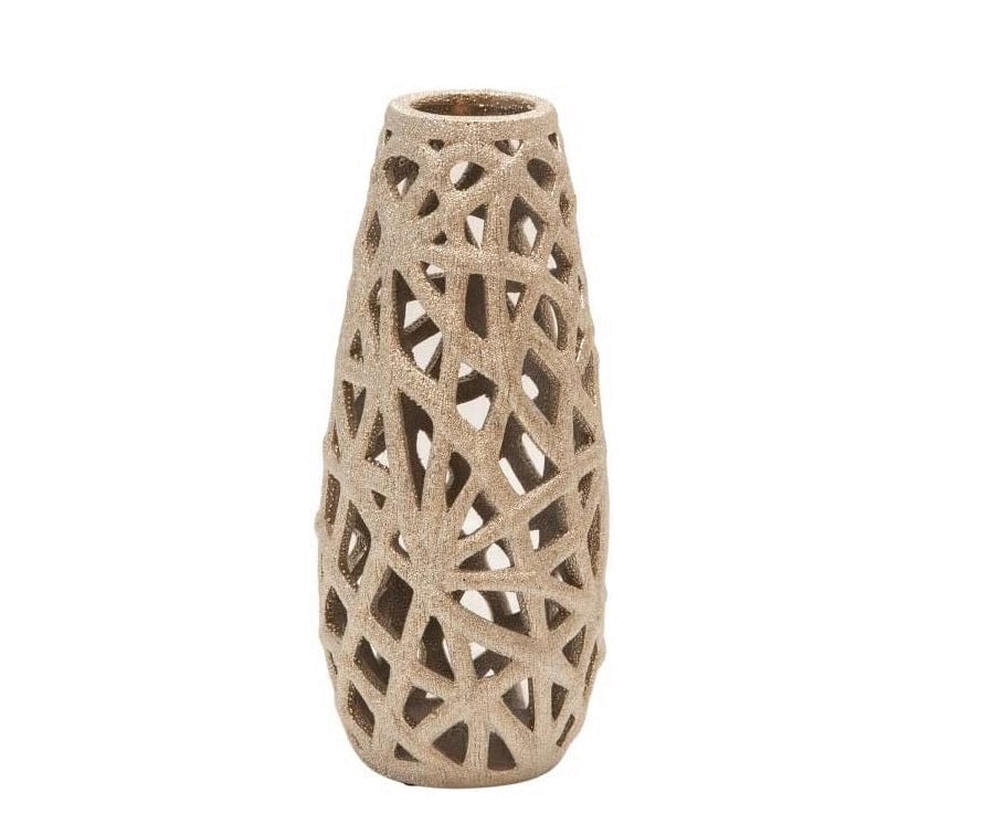 Ceramic 13" Cut-Out Vase - elegant vase for adding a touch of style to any room | Image 1 | InSTYLE Home & Rugs