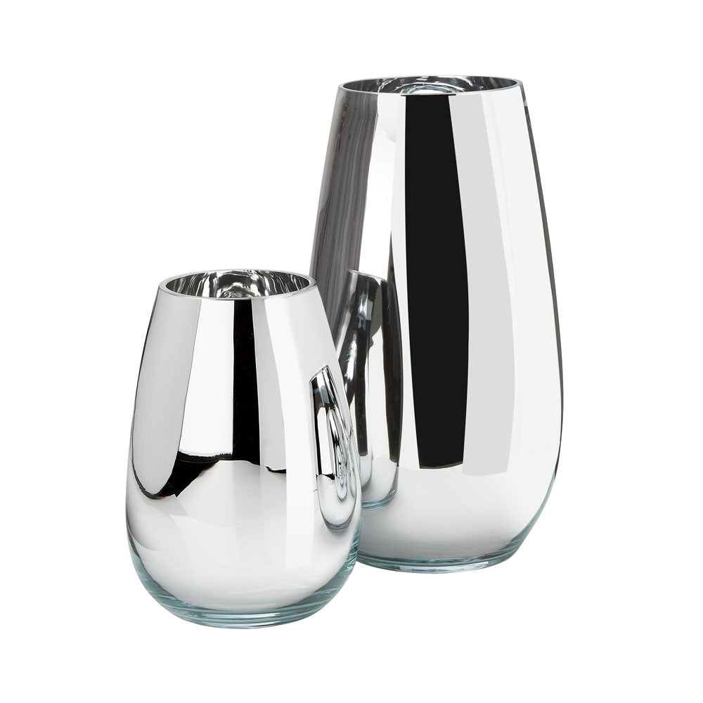 XC-005 Silver Vase (set of 2) - decorative vase for enhancing your home decor with vibrant colors | Image 1 | InSTYLE Home & Rugs