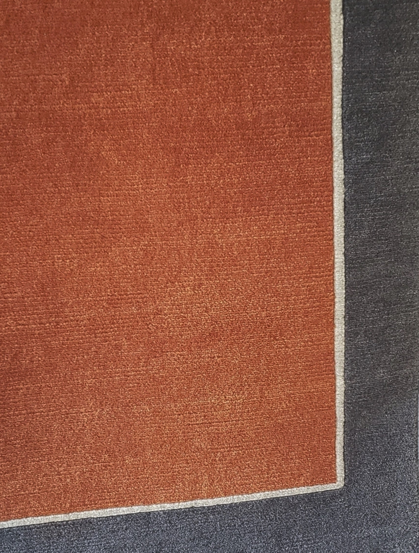 York Tibetan Rug Grey Rust - www.instylehome.ca