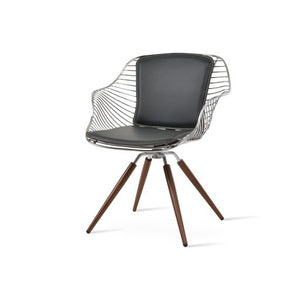 Zebra Carrot Swivel - upholstered armchair with padded comfort | Image 1 | InSTYLE Home & Rugs