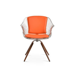 Zebra Carrot Swivel - upholstered armchair with padded comfort | Image 3 | InSTYLE Home & Rugs