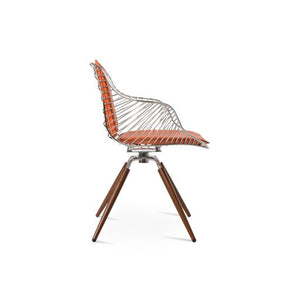 Zebra Carrot Swivel - upholstered armchair with padded comfort | Image 4 | InSTYLE Home & Rugs