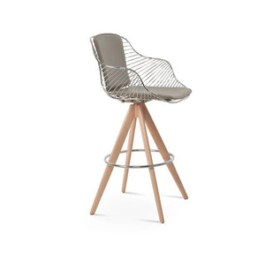 Zebra Pyramid MW Swivel Stool - compact and stylish design | Image 3 | InSTYLE Home & Rugs