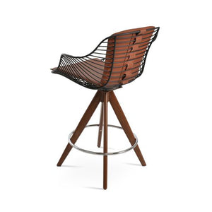 Zebra Pyramid MW Swivel Stool - compact and stylish design | Image 4 | InSTYLE Home & Rugs