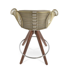 Zebra Pyramid Swivel Stool - compact and stylish design | Image 1 | InSTYLE Home & Rugs