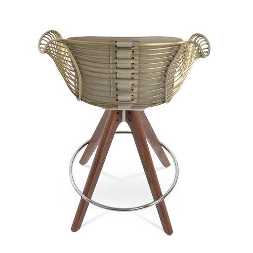 Zebra Pyramid Swivel Stool - compact and stylish design | Image 1 | InSTYLE Home & Rugs