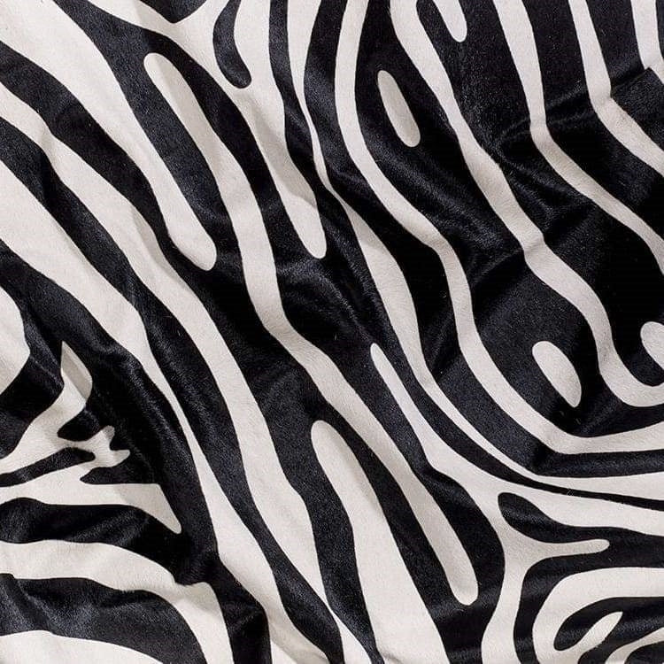 Zebra Cow Hide Rug - stylish rug with modern patterns for a chic home decor | Image 2 | InSTYLE Home & Rugs