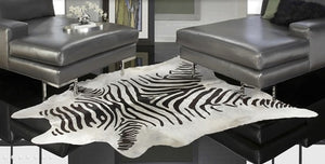 Zebra Cow Hide Rug - stylish rug with modern patterns for a chic home decor | Image 3 | InSTYLE Home & Rugs