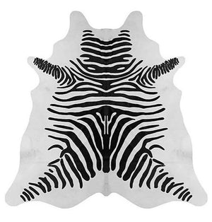 Zebra Cow Hide Rug - stylish rug with modern patterns for a chic home decor | Image 1 | InSTYLE Home & Rugs