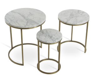 Alexy Marble Nesting End Table - accent tables for living rooms | Image 1 | InSTYLE Home & Rugs