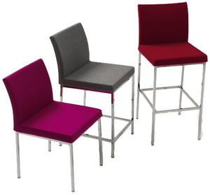 Aria Chrome Stool - perfect for small spaces | Image 2 | InSTYLE Home & Rugs