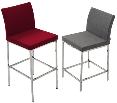 Aria Chrome Stool - perfect for small spaces | Image 1 | InSTYLE Home & Rugs