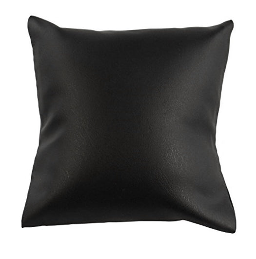 Black Leatherette Pillow - premium pillow for luxurious comfort and restful sleep | Image 1 | InSTYLE Home & Rugs