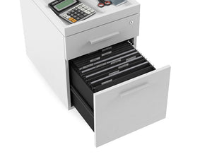 Centro Mobile Two-drawer File Pedestal 6407 - mobile file pedestal with rolling drawers for easy access | Image 3 | InSTYLE Home & Rugs