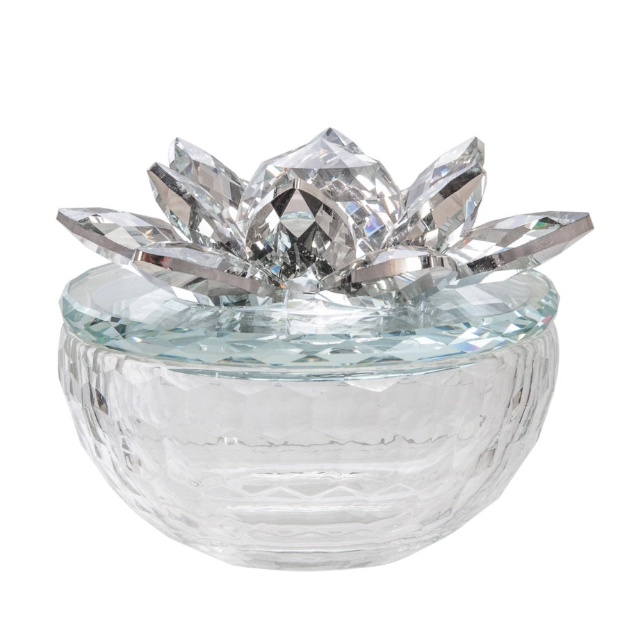 Crystal Lotus Trinket Jar - modern accessories for a personalized living space | Image 1 | InSTYLE Home & Rugs
