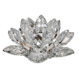 Crystal Lotus Candle Holder - modern candle holder with sleek design for contemporary decor | Image 1 | InSTYLE Home & Rugs