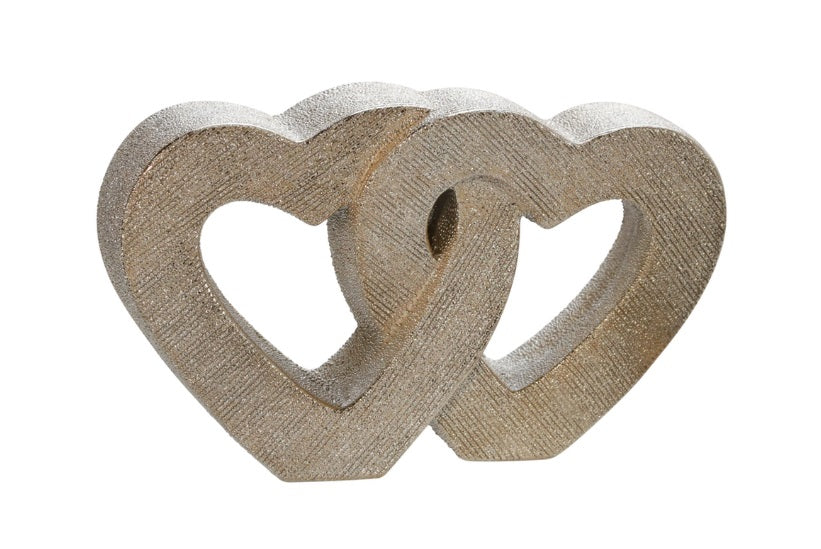 10" Ceramic Double Heart Table Decor - unique decor accents to express your personal style | Image 1 | InSTYLE Home & Rugs