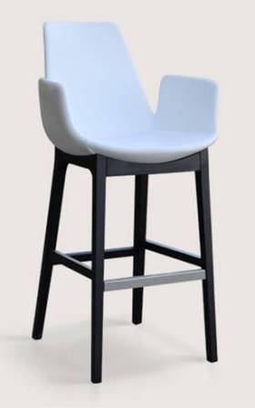 Eiffel Wood Arm stool - compact and stylish design | Image 1 | InSTYLE Home & Rugs
