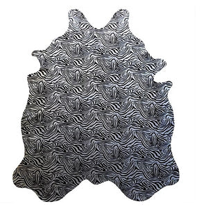 Baby Zebra Print Cowhide black and white - www.instylehome.ca