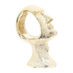 16702-02 gold head sculpture face