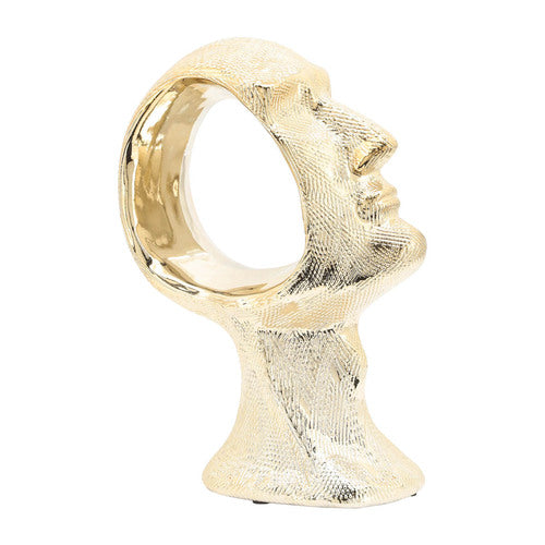 16702-02 gold head sculpture face