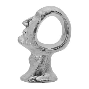 16702-01 silver head sculpture face