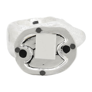 16702-01 silver head sculpture face