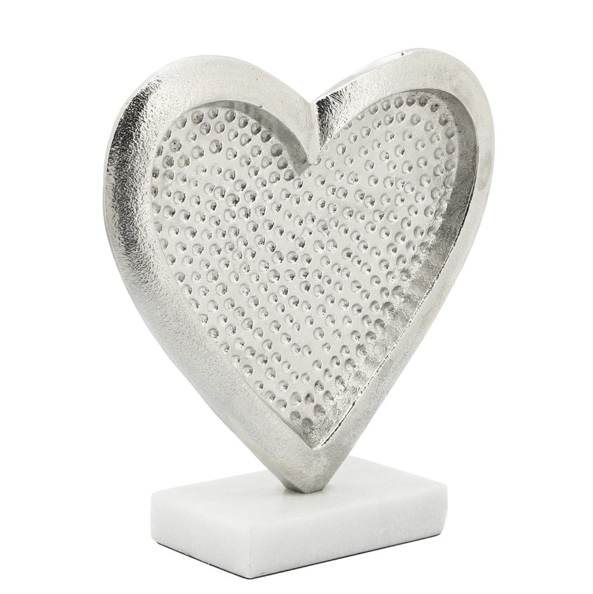Heart On Marble Base - decorative table base for glass or wood tabletops | Image 1 | InSTYLE Home & Rugs