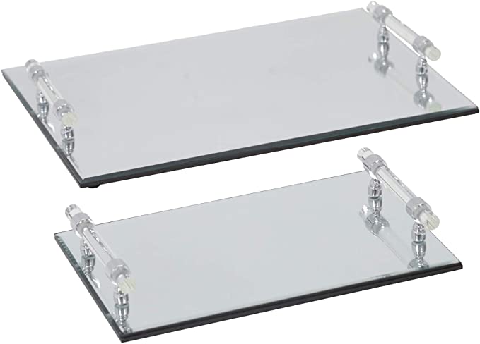 Set of 2 Mirrored Trays - available in various shapes, sizes, and materials | Image 1 | InSTYLE Home & Rugs