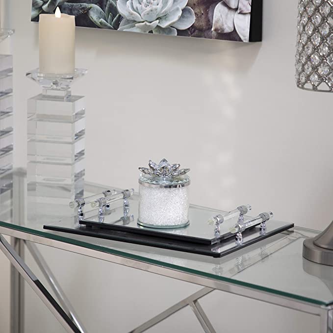Set of 2 Mirrored Trays - available in various shapes, sizes, and materials | Image 2 | InSTYLE Home & Rugs