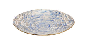 S/2 Decorative Metal Swirl Tray, Blue/Multi - available in various shapes, sizes, and materials | Image 3 | InSTYLE Home & Rugs
